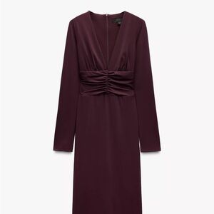 Zara Purple Long-Sleeve Dress